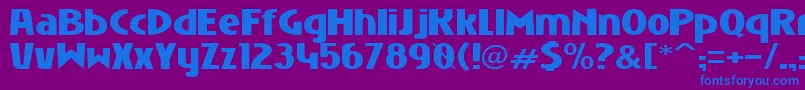 Niobbl ffy Font – Blue Fonts on Purple Background