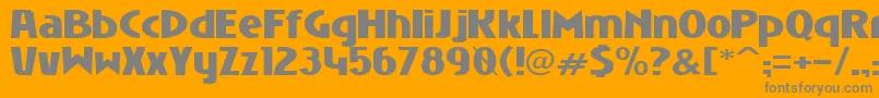 Weitere Informationen zur Niobbl ffy-Schriftart Niobbl ffy-Schriftart – Graue Schriften auf orangefarbenem Hintergrund