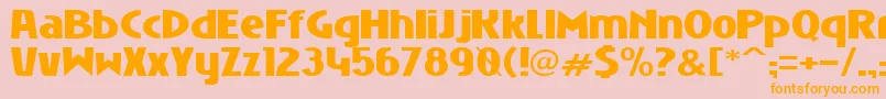 Niobbl ffy Font – Orange Fonts on Pink Background