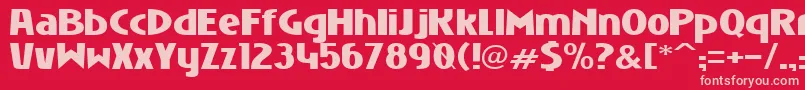 Niobbl ffy Font – Pink Fonts on Red Background