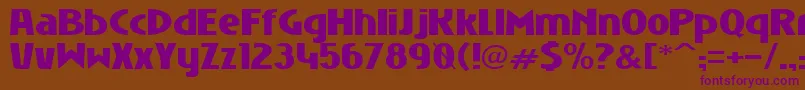 Niobbl ffy Font – Purple Fonts on Brown Background