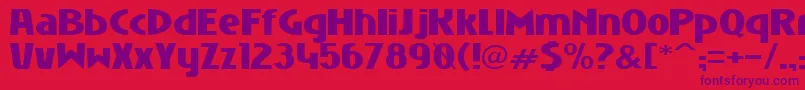 Niobbl ffy Font – Purple Fonts on Red Background