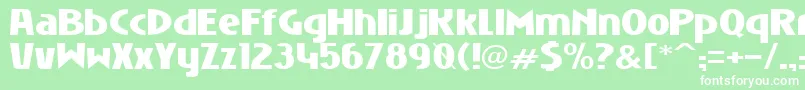 Niobbl ffy Font – White Fonts on Green Background