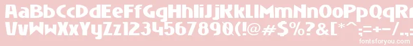 Niobbl ffy Font – White Fonts on Pink Background