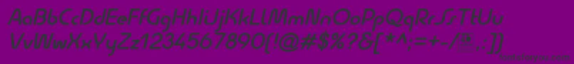 QuesatDemiBoldItalicDemo Font – Black Fonts on Purple Background