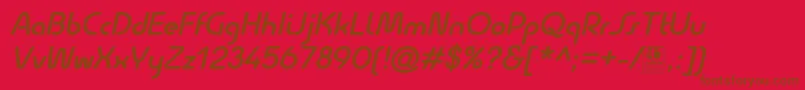 QuesatDemiBoldItalicDemo Font – Brown Fonts on Red Background