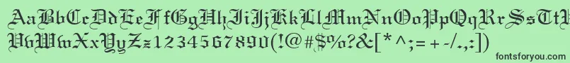 fuente Linotext – Fuentes Negras Sobre Fondo Verde