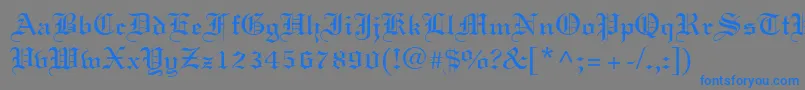 Шрифт Linotext – синие шрифты на сером фоне