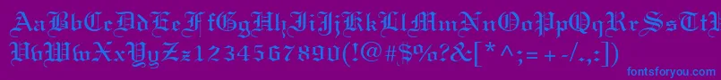 Шрифт Linotext – синие шрифты на фиолетовом фоне