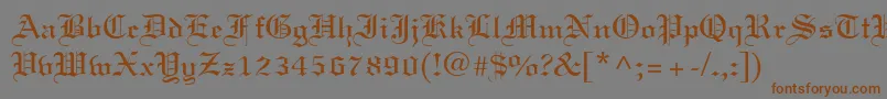Linotext Font – Brown Fonts on Gray Background