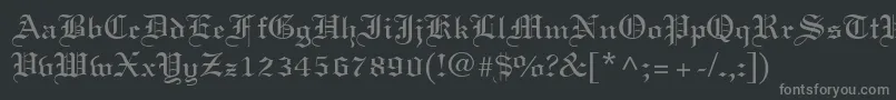 Więcej informacji o czcionce Linotext Czcionka Linotext – szare czcionki na czarnym tle