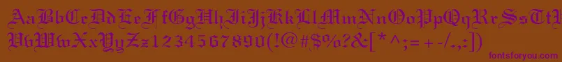 Шрифт Linotext – фиолетовые шрифты на коричневом фоне