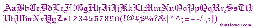 Linotext Font – Purple Fonts on White Background
