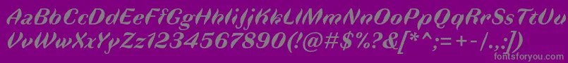 FauneDisplaybolditalic Font – Gray Fonts on Purple Background