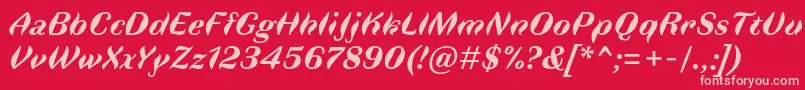 fuente FauneDisplaybolditalic – Fuentes Rosadas Sobre Fondo Rojo