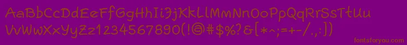 EscriptLl Font – Brown Fonts on Purple Background