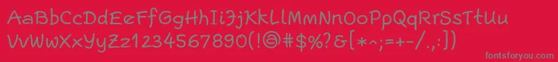 フォントEscriptLl – 赤い背景に灰色の文字