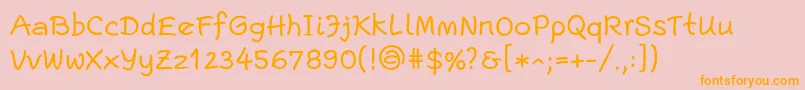 EscriptLl Font – Orange Fonts on Pink Background