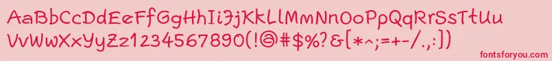 EscriptLl Font – Red Fonts on Pink Background
