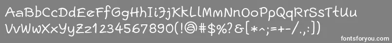 EscriptLl Font – White Fonts on Gray Background