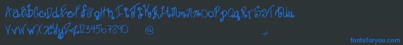 SweetJanet Font – Blue Fonts on Black Background