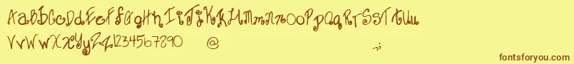 SweetJanet Font – Brown Fonts on Yellow Background