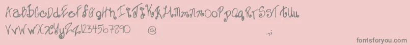 SweetJanet Font – Gray Fonts on Pink Background