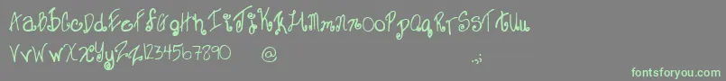 SweetJanet Font – Green Fonts on Gray Background