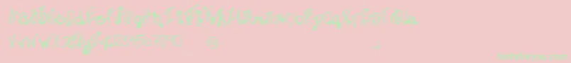 SweetJanet Font – Green Fonts on Pink Background