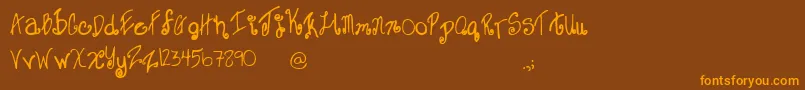 SweetJanet Font – Orange Fonts on Brown Background