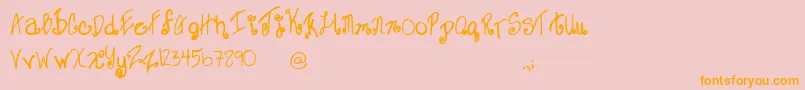 SweetJanet Font – Orange Fonts on Pink Background