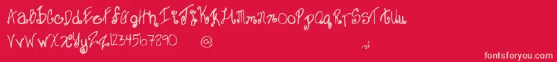 SweetJanet Font – Pink Fonts on Red Background