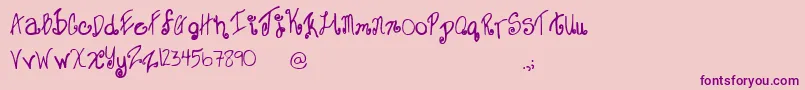 SweetJanet Font – Purple Fonts on Pink Background