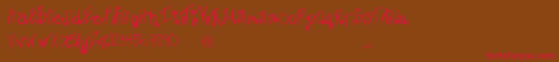 SweetJanet Font – Red Fonts on Brown Background