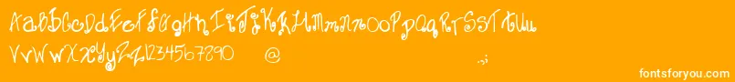 SweetJanet Font – White Fonts on Orange Background