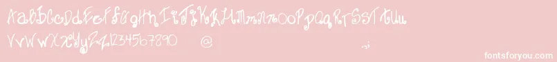 SweetJanet Font – White Fonts on Pink Background
