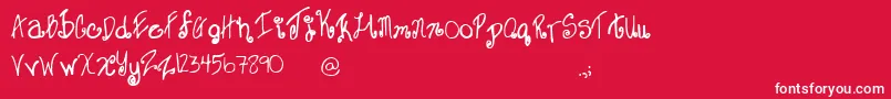 SweetJanet Font – White Fonts on Red Background