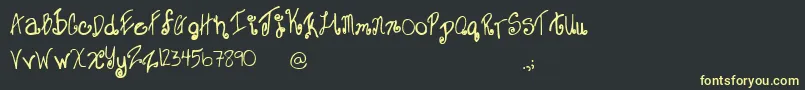 SweetJanet Font – Yellow Fonts on Black Background