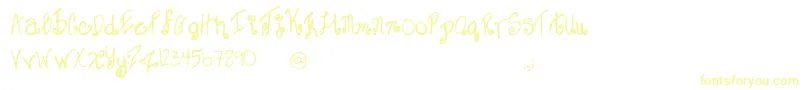 SweetJanet Font – Yellow Fonts on White Background