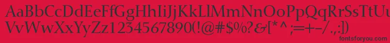 ConquistaSsi Font – Black Fonts on Red Background