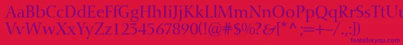 ConquistaSsi Font – Purple Fonts on Red Background