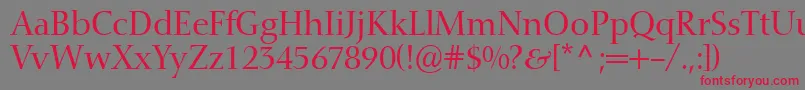 ConquistaSsi Font – Red Fonts on Gray Background