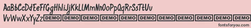 WinfloDemo-Schriftart – Schwarze Schriften auf rosa Hintergrund