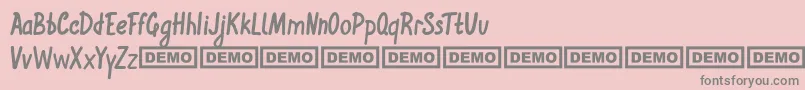 WinfloDemoフォントについての詳細 フォントWinfloDemo – ピンクの背景に灰色の文字