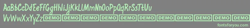 WinfloDemo Font – Green Fonts on Gray Background