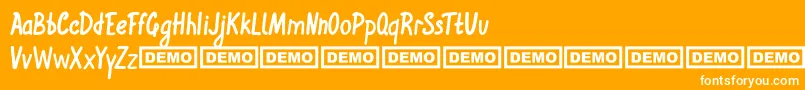 Шрифт WinfloDemo – белые шрифты на оранжевом фоне