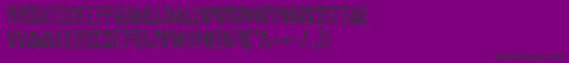 フォントXiphosc – 紫の背景に黒い文字