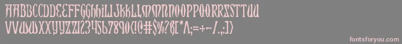 フォントXiphosc – 灰色の背景にピンクのフォント