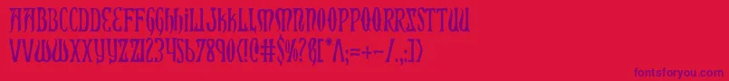 Xiphosc Font – Purple Fonts on Red Background