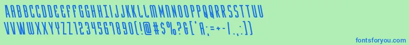 Yfilesleft-fontti – siniset fontit vihreällä taustalla